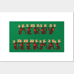 Merry Geeky Reindeer Posters and Art